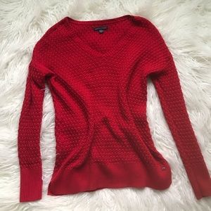 AE red sweater